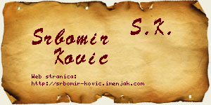 Srbomir Ković vizit kartica